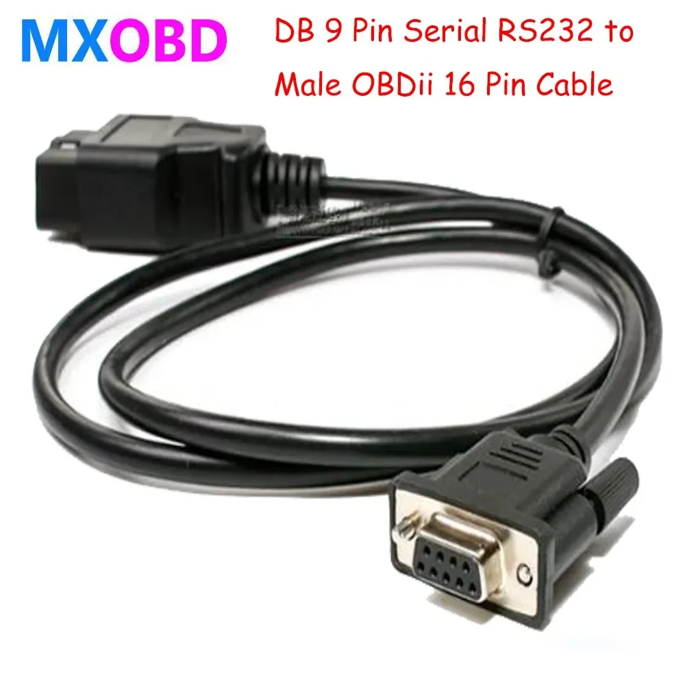 Cavo Obd 2 Da 16 Pin A Db9 Femmina Porta Seriale Connettore Adattatore Rs232 Cavo Per Auto 113Cm 16 Pin A Db9 Cavo Seriale Rs232 Obd2
