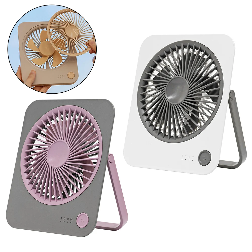 

1200mAh Battery Operated Mini Portable Fan USB Desk Fan Table Strong Airflow &Quiet Operation 4 Speed Wind Standing Fans