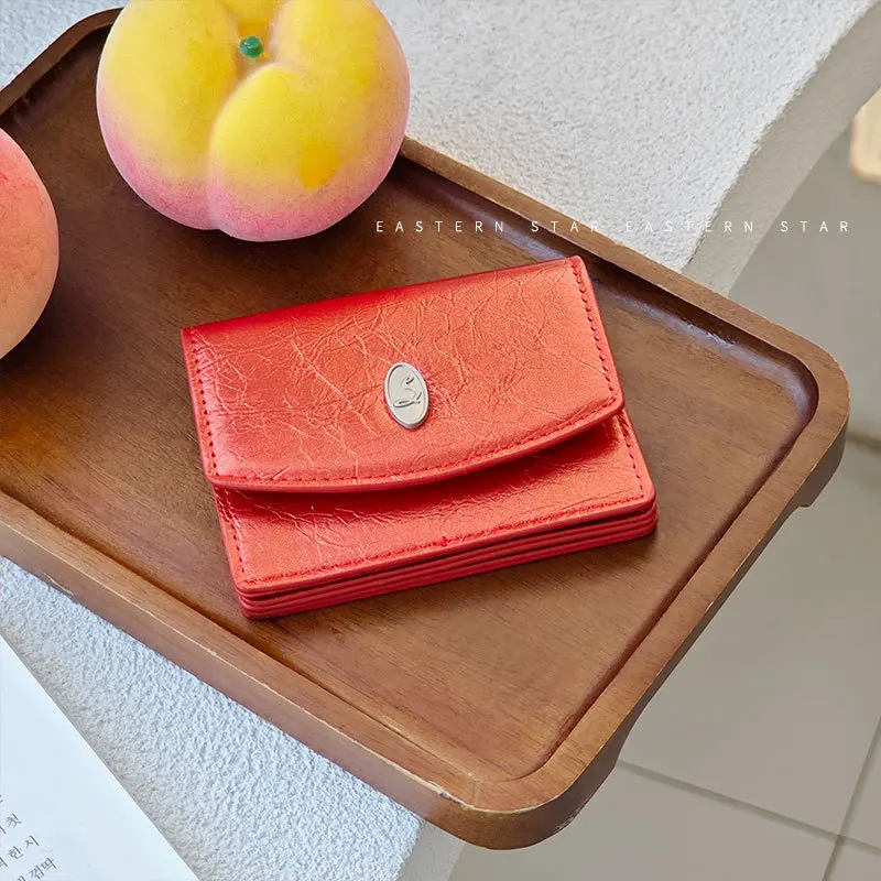 Korean Fashion Wallet Card Solid Color Series Simplicity Coin Purse for Sweet Girl Outdoor Portable Bank Student Card Holder