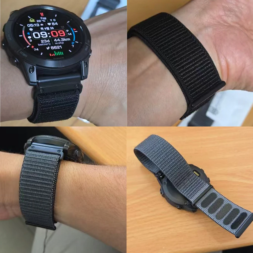 Nylon Quick Fit Sport Watch Band - 22mm/26mm Adjustable Strap