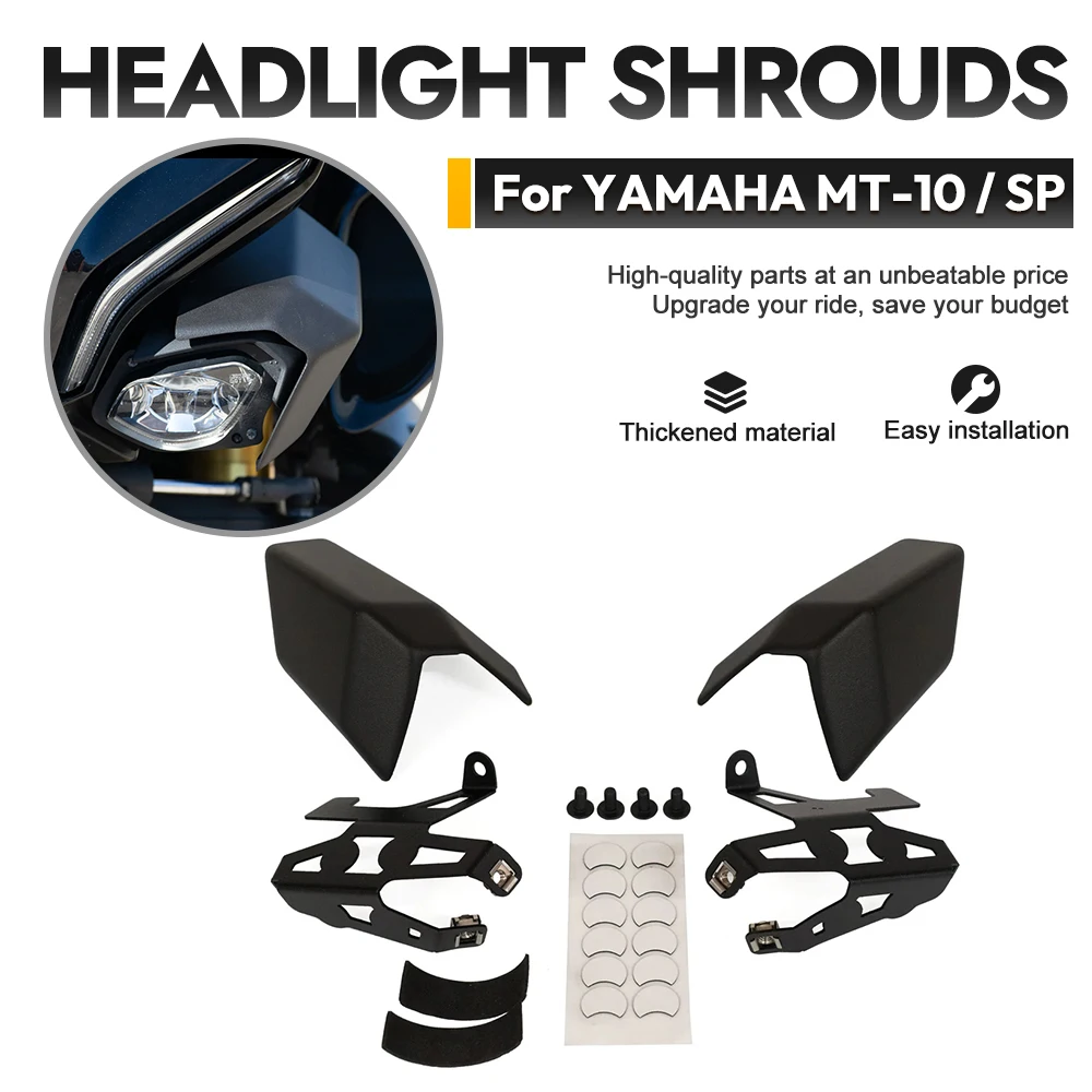 YAMAHA MT-10 SP MT 10 2022+ 용 헤드 라이트 슈라우드 헤드 라이트 보호 커버 슈라우드 페어링 카울 키트 오토바이 액세서리