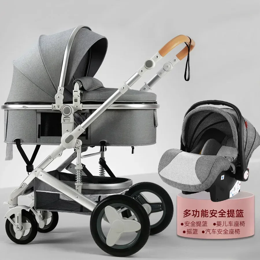 Belecoo Baby Stroller Lightweight High Landscape Can Sit Lie Down Fold in Both Directions for Newborns