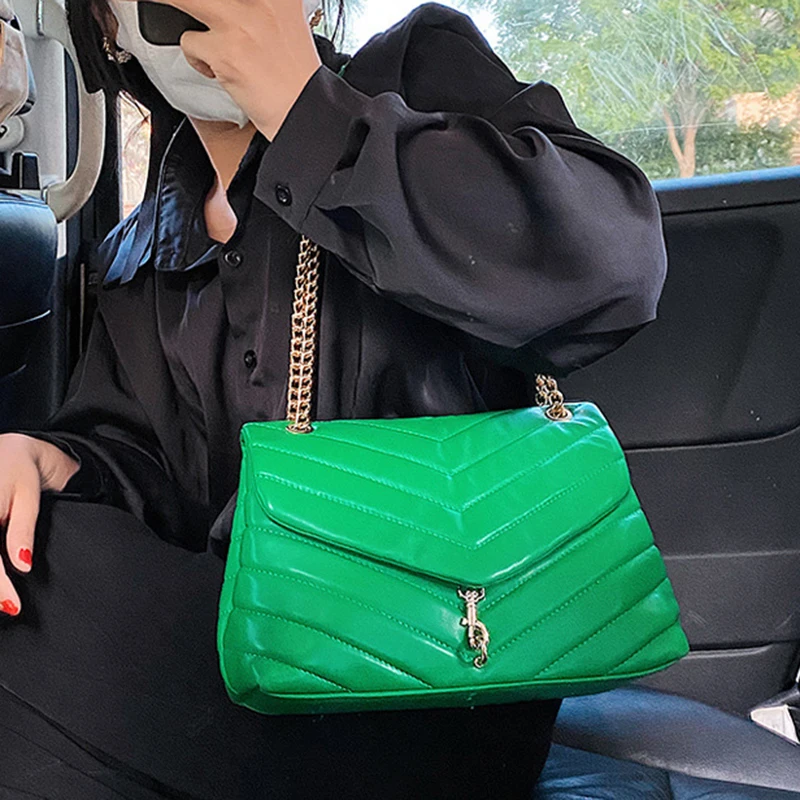 

6 Colors New Arrivals Women Shoulder Bag Chain All Match Concise Crossbody Bag Ladies Female Luxury Design Bag