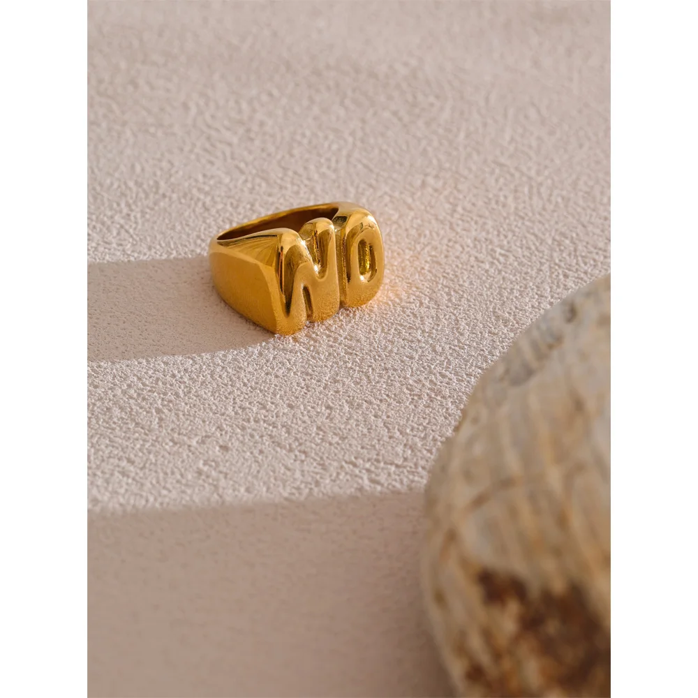 Yhpup Finger Ring 18K Gold Plated