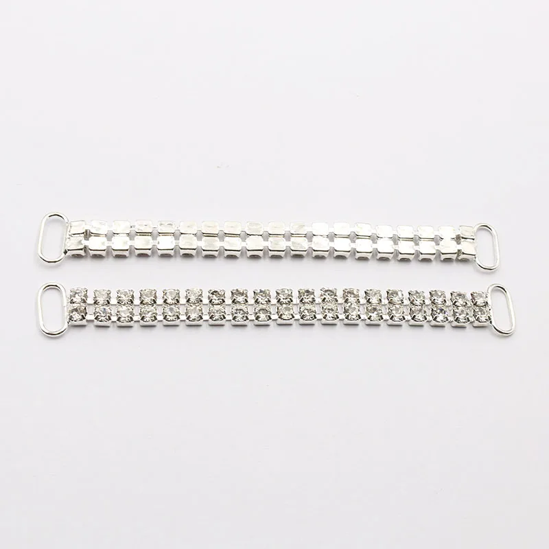 완전 투명 크리스탈 라인스톤 비키니 연결 버클 수영복, 비키니 장식 금속, 2 열 10 개, 12*95mm, 신제품