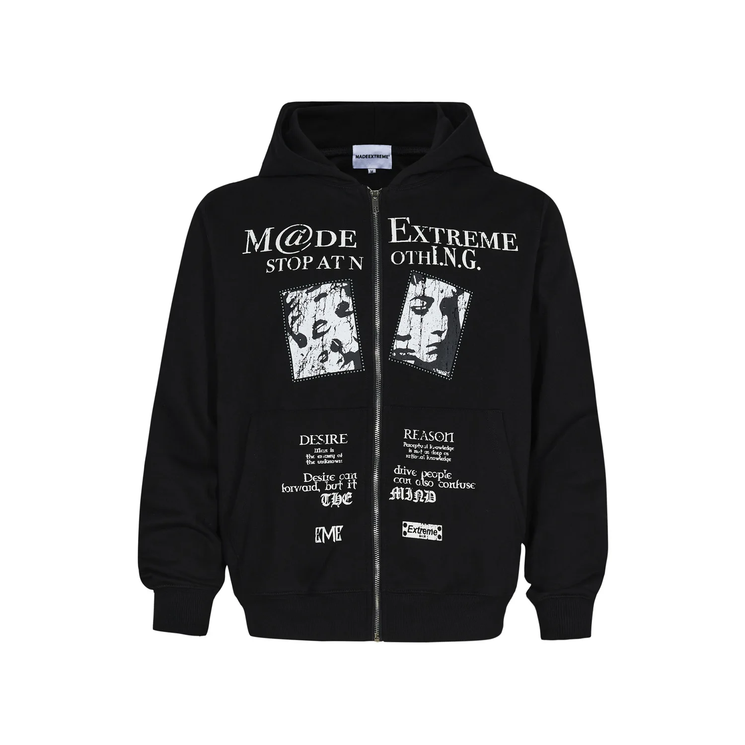 

MADE EXTREME Graphic Fleece Hoodies for Men Streetwear Hoodie Y2k Clothes Men
