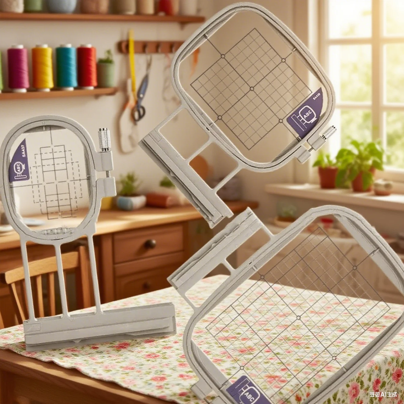 Multi Function Embroidered Frame Craft Cross Stitch Needlework Sewing ...