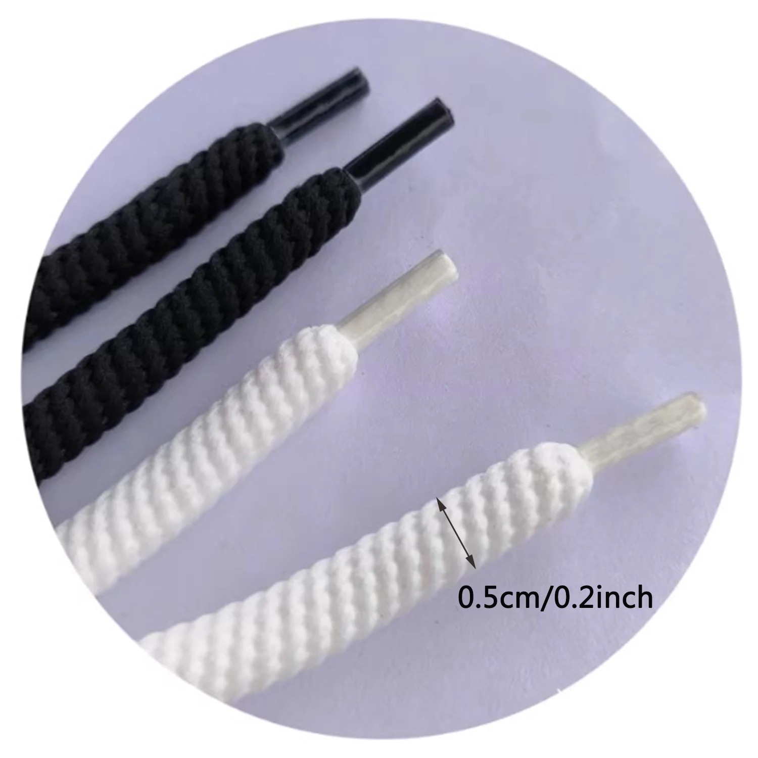 Round Shoelaces for Shoes 5mm Thick Shoelace Running Sneakers Laces 120CM Quality Rope Shoe laces 1Pair