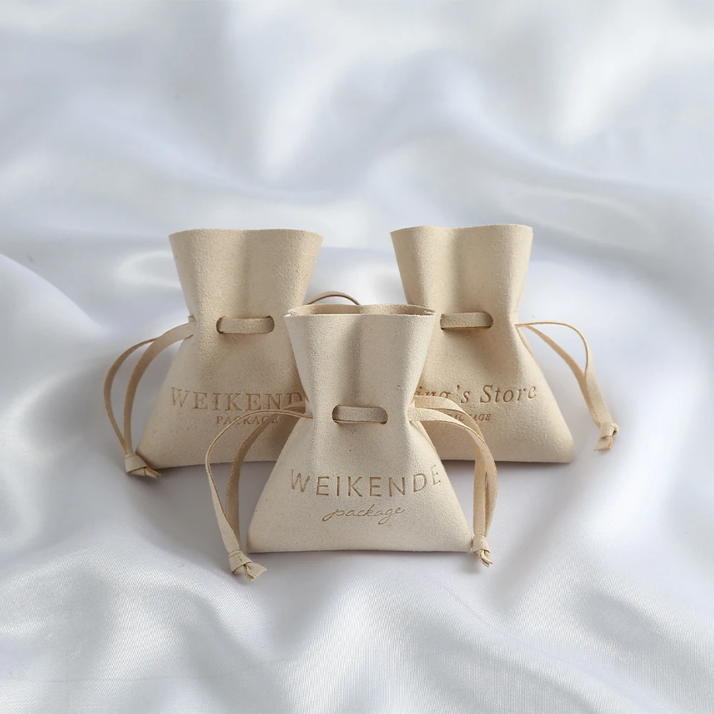 Microfiber Pouches Gift Mini Bags for Christmas Party Ring Earrings Necklace Suede Velvet Jewelry Packaging Organizer Bag
