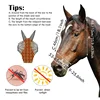 1Pc Horse Face Mask Anti Fly Breathable Stretch Knitted Mesh Anti Mosquito Mask Horse Riding Equestrian Equipment 6