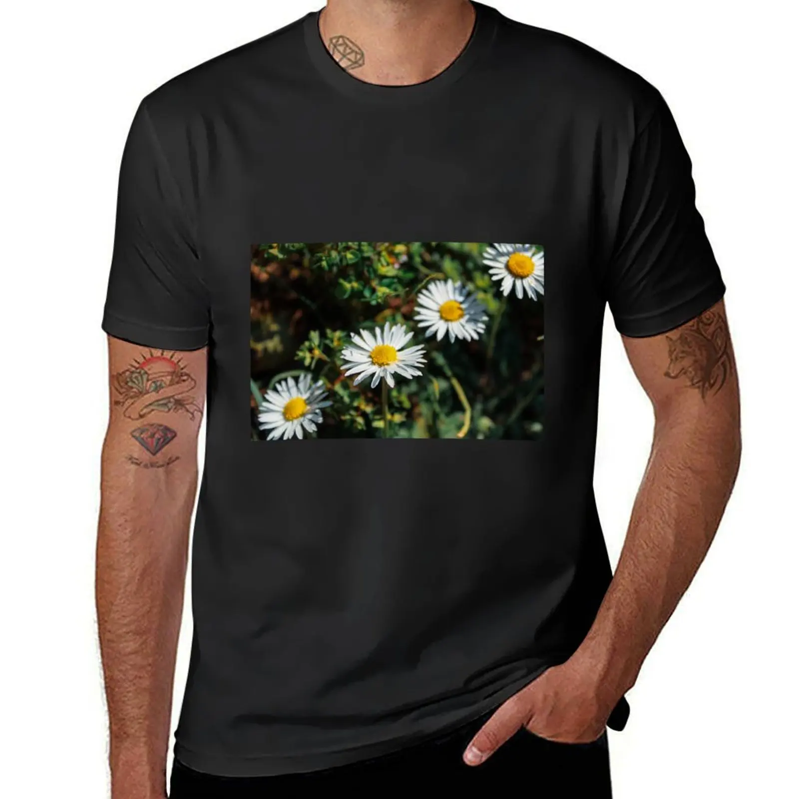 

Diagonal Spring Daisies T-Shirt summer clothes cute tops men graphic t shirts