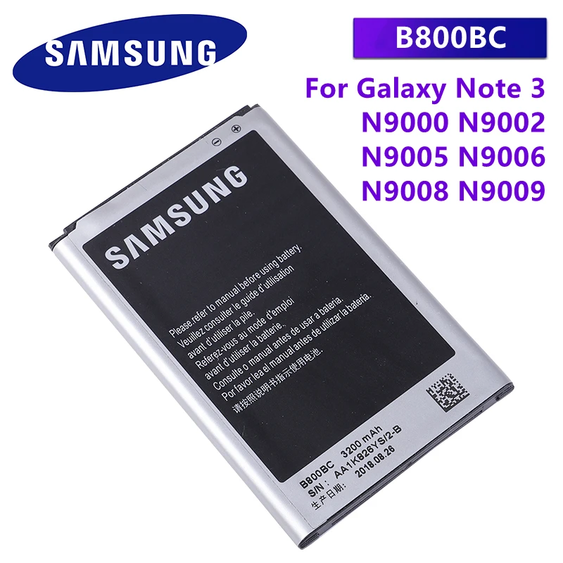 Аккумулятор Samsung для Galaxy Note 3 N900 N9006 N9005 N9000 N900A N900T N900P 3200 мАч B800BC B800BE B800BU с новым