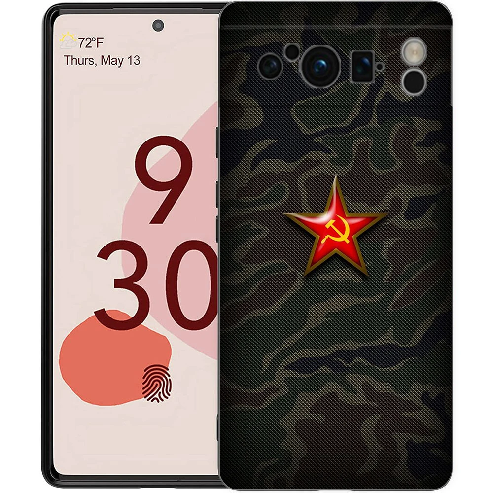 Retro Soviet-Inspired Shockproof Silicone Phone Case Cover