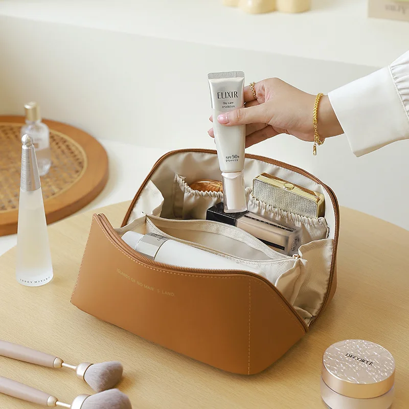 

Women's Necessaries Makeup Bag Storage Travel Essentials Light Luxury Portable Basket Cube Large Opening Multi-purpose Capacity