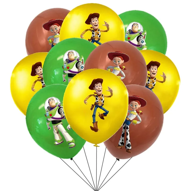 10/30 Globos de Toy Story de 12 pulgadas Woody Buzz Lightyear