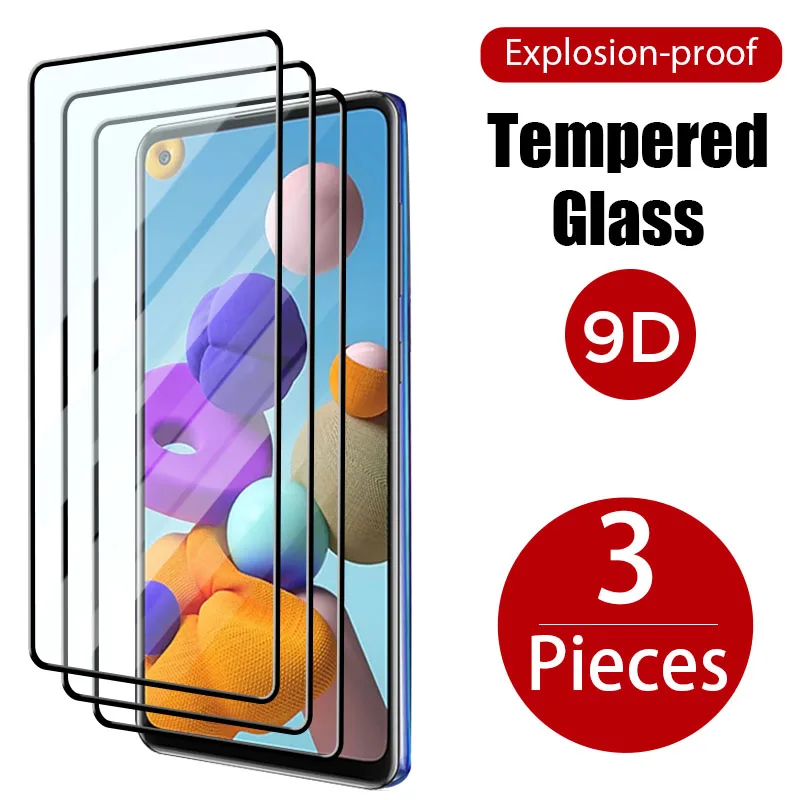 

3PCS Protective Glass On Samsung Galaxy A01 A11 A12 A21S A31 A51 A71 4G Screen protector Glass For Samsung A32 A52 A72 5G Film