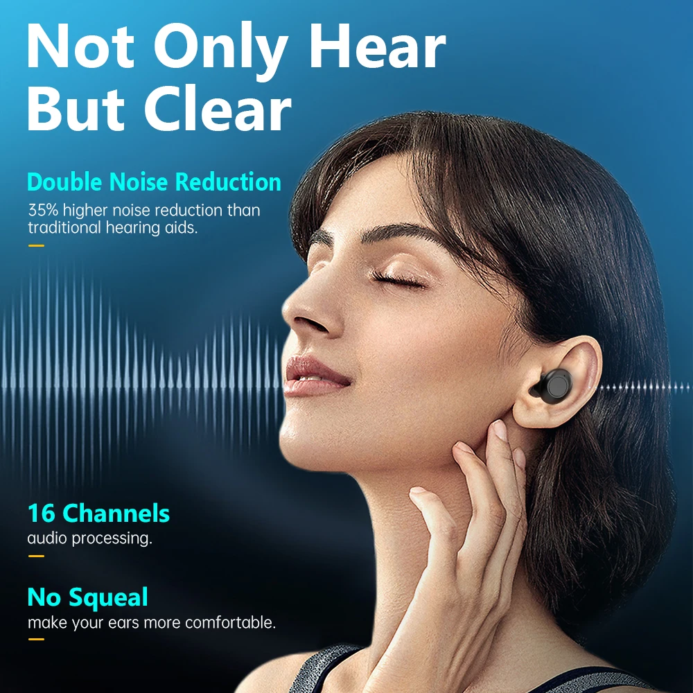 HealthTree Rechargeable Hearing Aids 16-Channel Digital Medical Hearing Aid Sound Amplifier Audifonos for Deafness Elderly 3