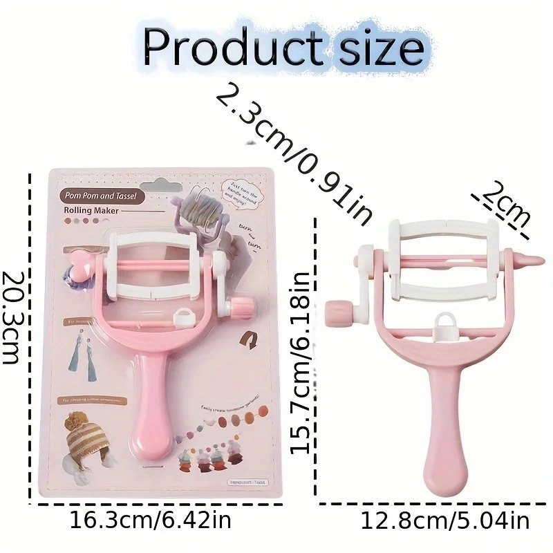 폼 메이커, 휴대용 프린지 도구, DIY 원사 볼 와인더, 핸드 크랭크가 포함된 미니 태슬 공예 키트