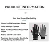 KoKossi Outdoor Riding Ice Silk Gloves Full Finger Summer Breathable Gloves Anti-Slip Sun Protection 2-Finger Fishing Gloves 5