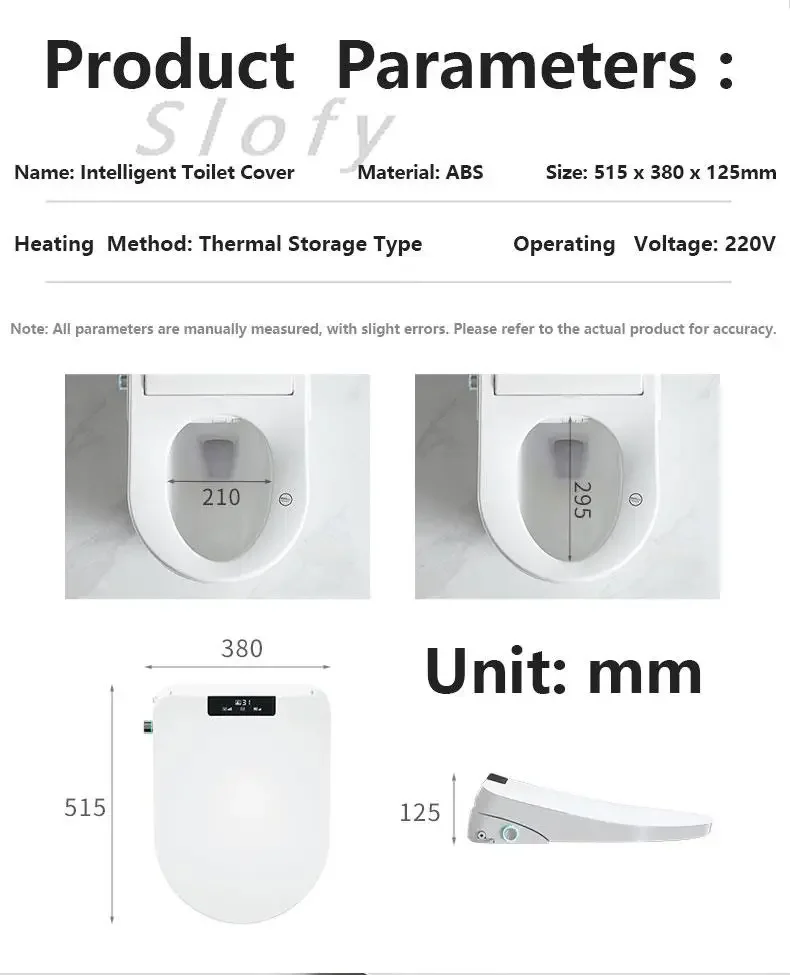 Description Picture 6 of itemToilet Smart Bidet Universal Lid Toilet Bowl Toilet WC Cover Warm Air Dryer Water Wind Temperature For Bathroom Bathroom WC