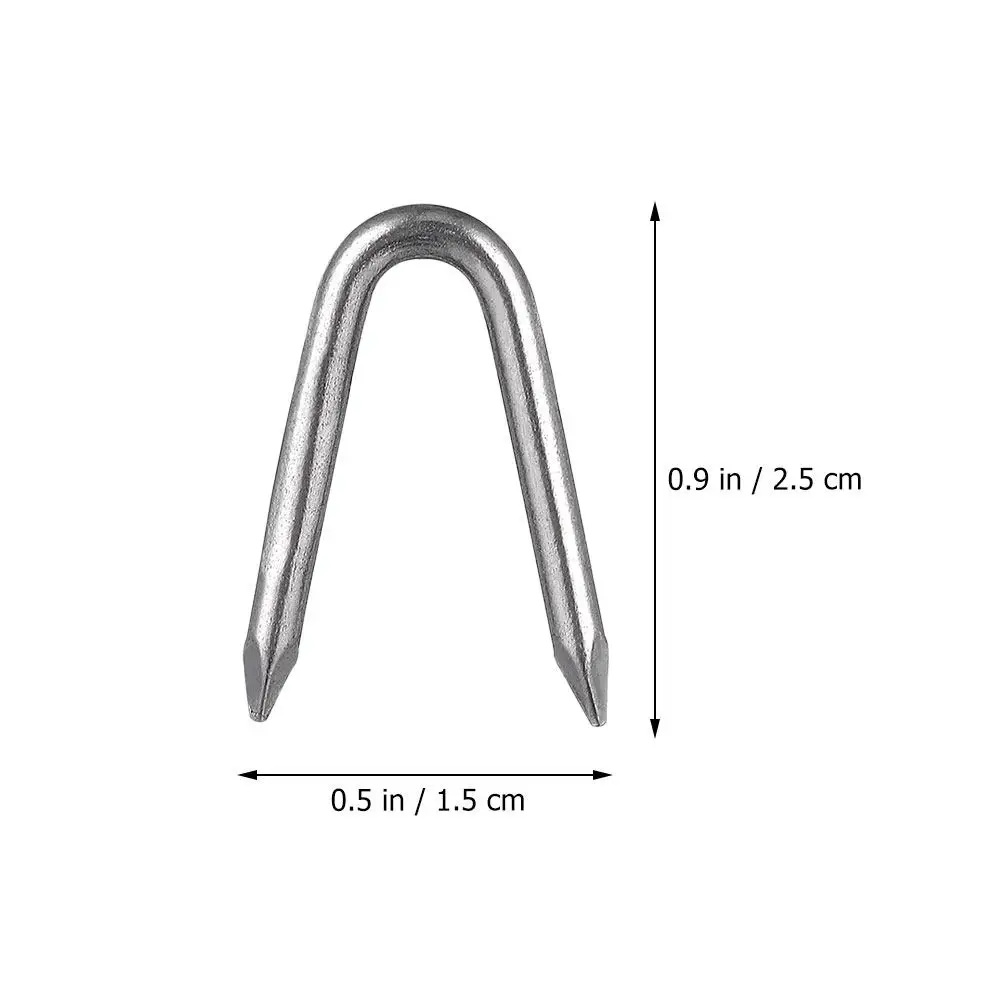 50개 정원용 U자형 못, 철제 U자형 펜스 스테이크, 야외 캠핑, 마당 울타리, 그네 세트, 놀이터 그물, 동물 우리용