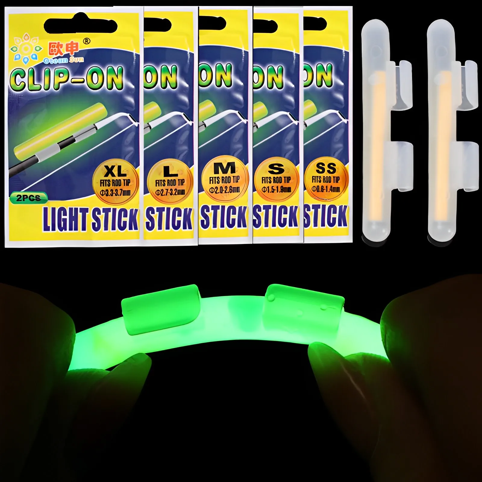 100× Glow Sticks Sea Carp Coarse Fishing Float Fluorescent Rod Tip Night  Light