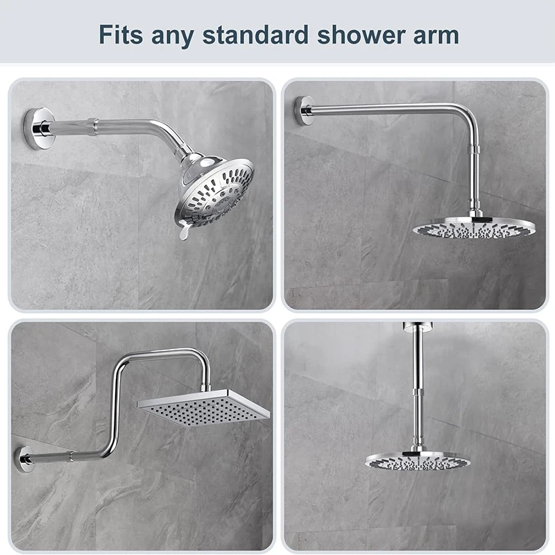 Shower Head Extension Arm 10 15 20 25 30cm G1/2 Water Outlet Pipe Extension shower head extender