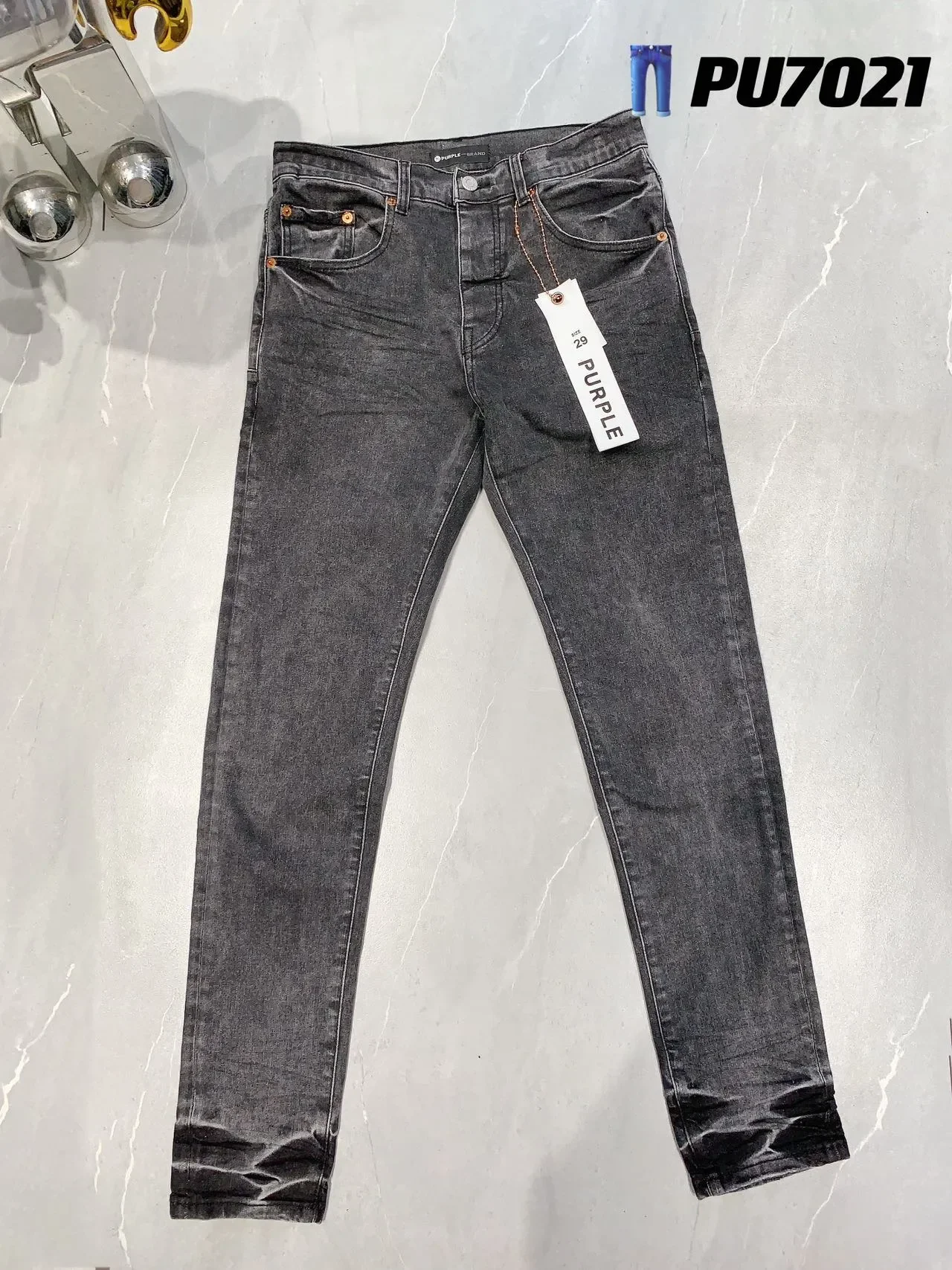 

Purple Brand Denim Men's Slim Fit High Quality Street Washed scratch Damaged Hole Jeans Streetwear Trousers Long Pants