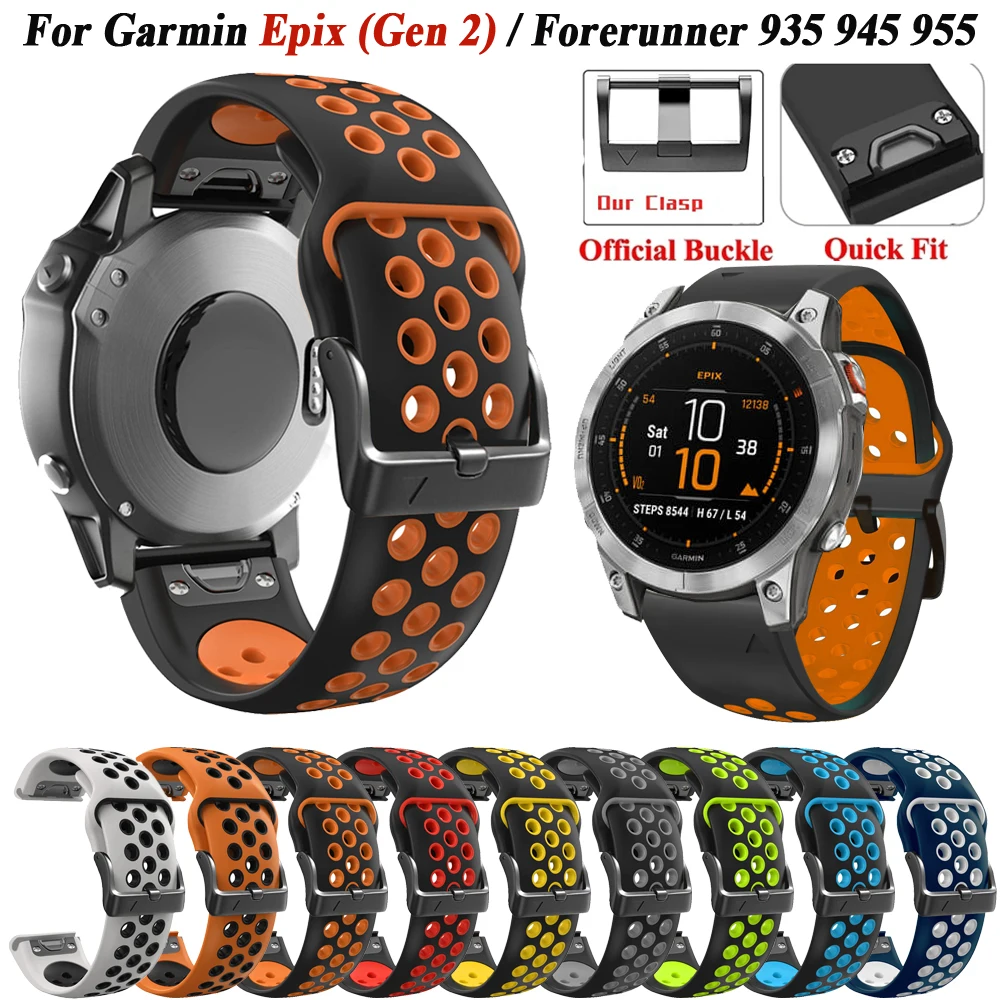 Cinturino Per Bracciale Quickfit 22 26Mm Per Garmin Epix Gen 2/Marq Atleta/Golfista/Capitano/Aviatore Smartwatch Band Epix Pro Cintura In Silicone