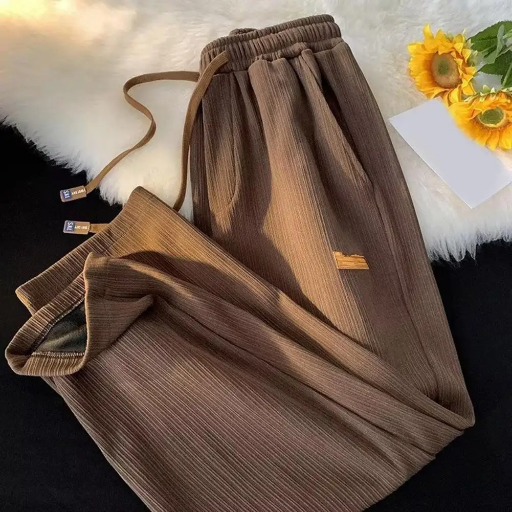 

Брюки мужские повседневные с эластичным поясом, быстросохнущие ультратонкие брюки в рубчик, со шнуровкой и карманами, из ледяного шелка, средней посадки