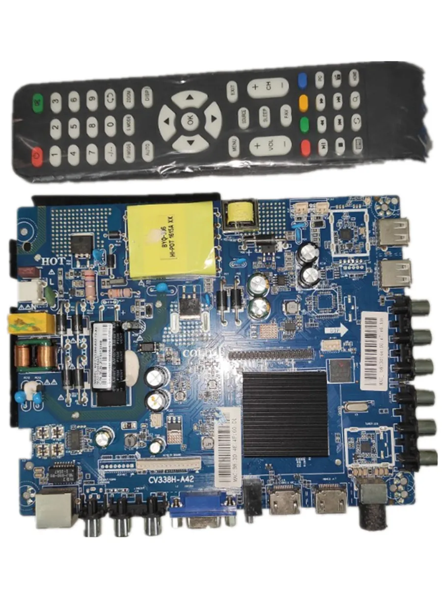

Free shipping !! CV338H-A42 Dual core CPU cache 512m+4g memory WiFi network TV motherboard compatible with various LED screens