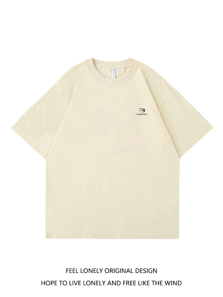 

American Instagram star letter print short sleeve T-shirt for summer versatile loose couple top