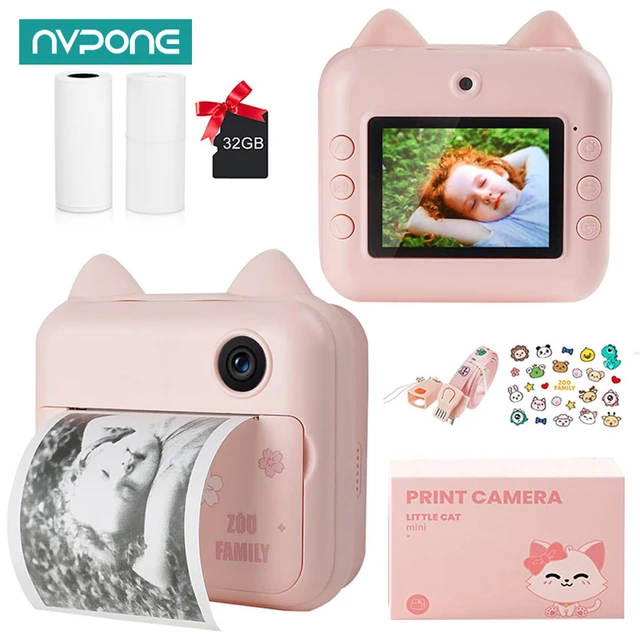 Appareil photo à impression instantanée avec imprimante thermique pour  enfants, appareil photo numérique pour enfants, jouet pour fille, vidéo  pour enfant, cadeau de Noël pour garçon - AliExpress