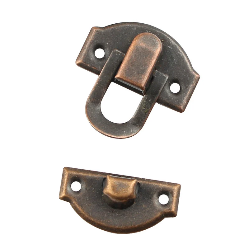 10Pcs Antique Hasps Iron Lock Catch Latches for Jewelry Box Buckle Suitcase Buckle Clip Clasp Wood Wine Box Latch