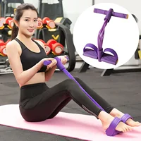 4-Tube Pedal Resistance Band Multifunction Tension Rope Elastic Yoga Pedal Puller Body Stretching Trainer Home Gym Workout Equipment - Image 2