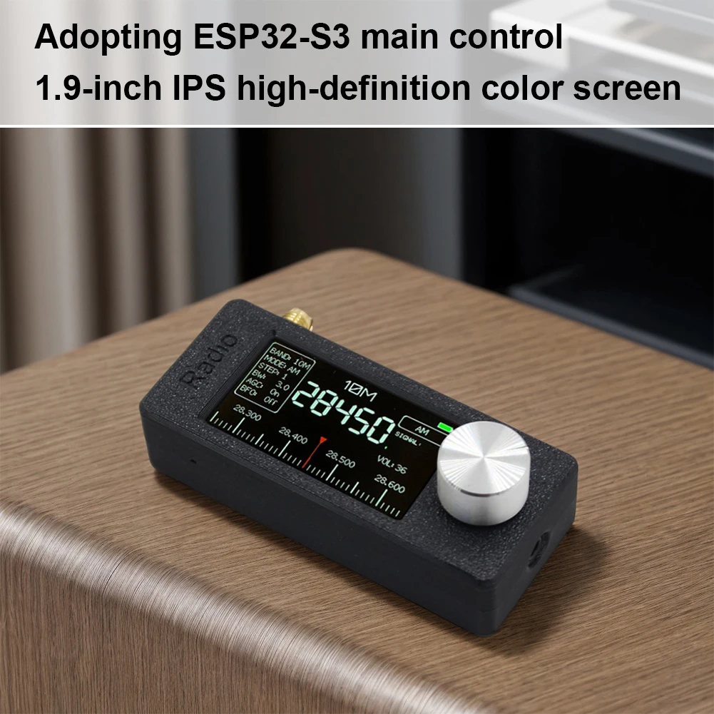 New SI4732 Portable Radio 1.9inch IPS Screen Pocket Mini Radio 0.5-108mhz LSB USB AM FM All Band Radio Receiver with Antenna HF