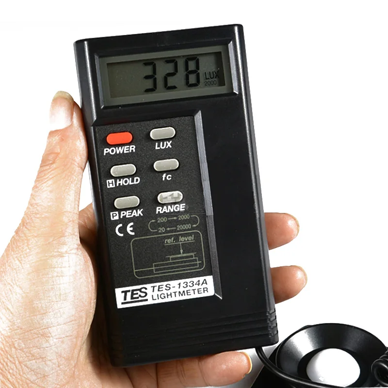 TES-1334A Digital Light Lux Meter FC Function