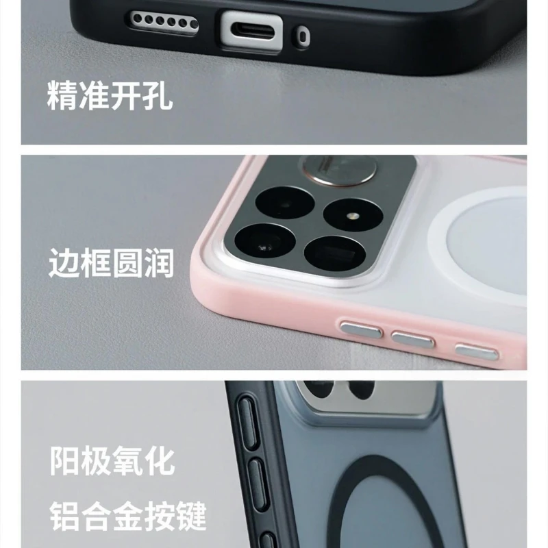 Matte Magnetic Protective Phone Case with Acrylic Finish
