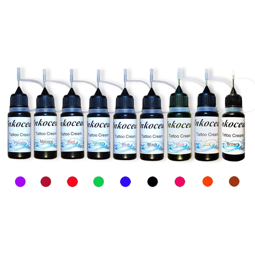 Ink Temporary Henna Tattoo DIY Plant Body Art Paint Semi-Permanent Makeup Pigment No Pain Eyebrow Eyeliner Tattoo Accessories