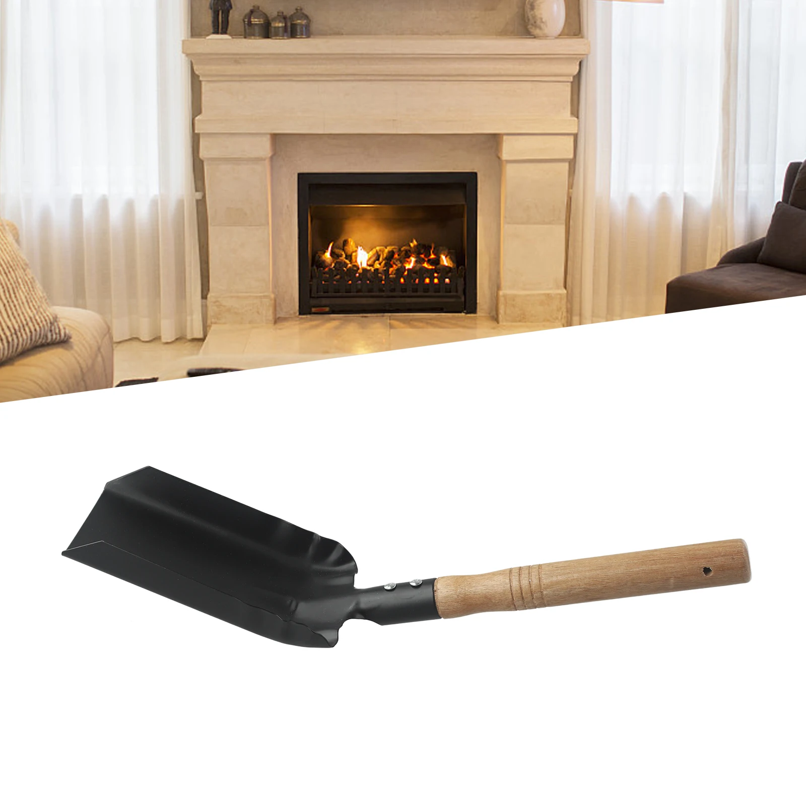 

Household Commodity Parts Indoor Chimney Shovel Ash Shovel 40 Cm Fireplace Cleaning Iron Material Oven For Cleaning A Fireplaces