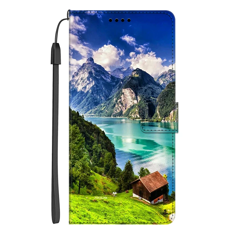 Elegant Flip Leather Wallet Cover with Stand - Premium Protection Case and Card Holder
