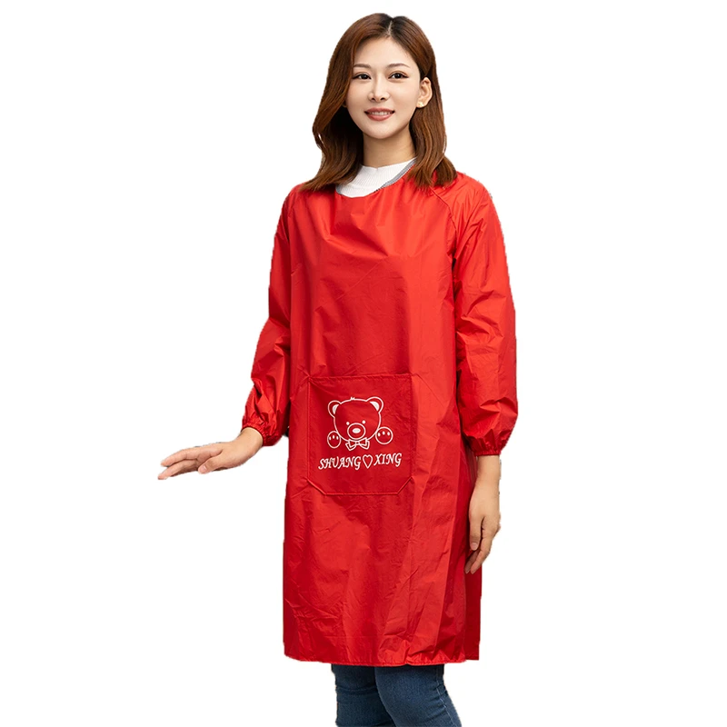 Reversible Coverall Smock Waterproof Oil Resistant Long Sleeved Aprons