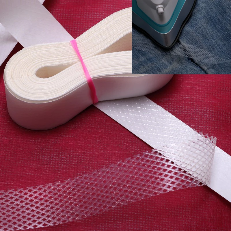White Black Double-Sided Hot Melt Adhesive Interlining Tape Patchwork  Hemming Material DIY Clothes Sewing Accessories 68Yards