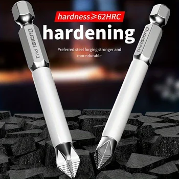 6 PCs Non-Slip Magnetic Cross Head Household Electric Driver Screw Set – High Hardness Hand Drill Bits for Electric Screwdrivers