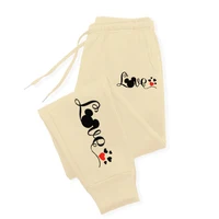 Mouse Head And Love Pattern Sweatpants For Women Pocket Warm Sweatpant Sportswear Casual Sweatpant Fashion Autumn Sweatpant 2