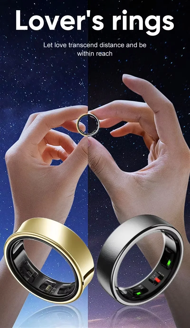 R10 Smart Ring with Charging Case Men Women Health Sleep Heart Rate Monitoring Smartring IP68 & 5ATM Waterproof Multi-sport Mode - 6