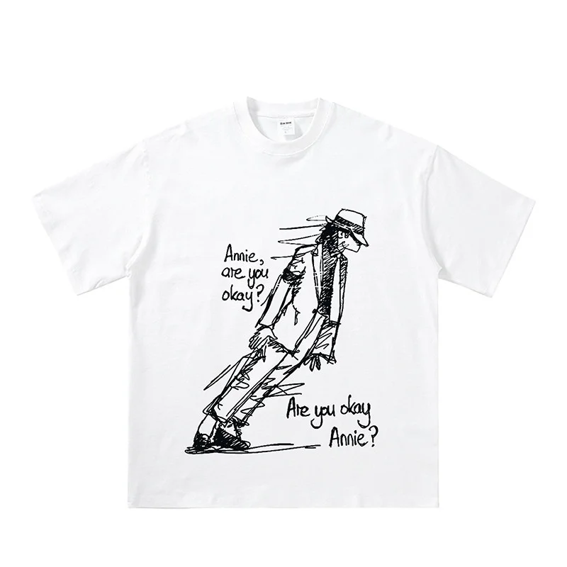 retro print short sleeved  Michael Jackson Men Women Summer Tshirt Kid Boy Gril Top Adults Children Parent Child Cotton T Shirt