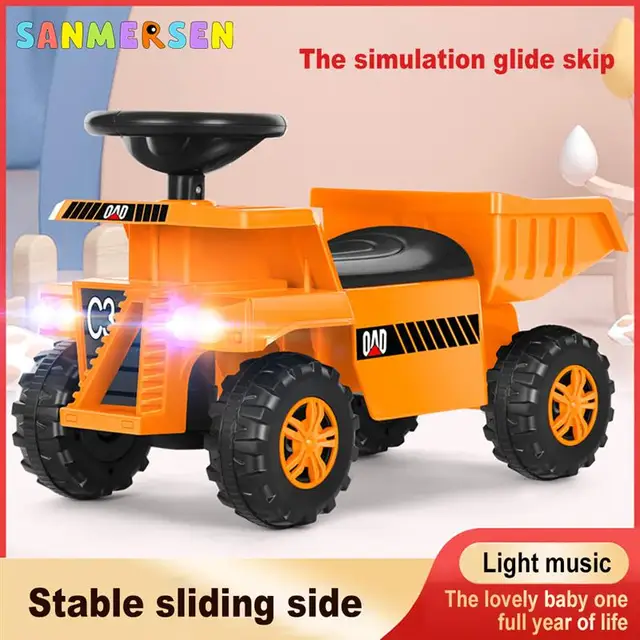 Kids'S Ride-On Toys Children'S Beach Toy Car Construction Vehicle Bulldozer Excavator Model Tricycle Scooter Sliding Walker Gift 1