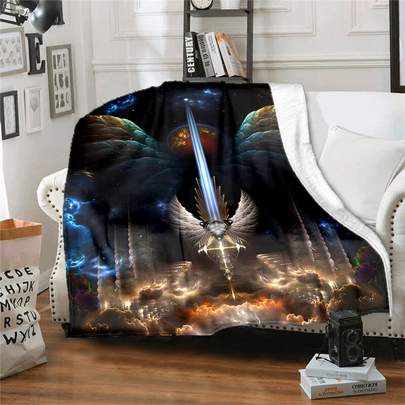 

Art Printed Cold Weapon Blanket Flannel Gedruckt Bettdecke Sofa Geschenk Soft Plush Sofa Bed Throwing Blankets Gift Dropshopping