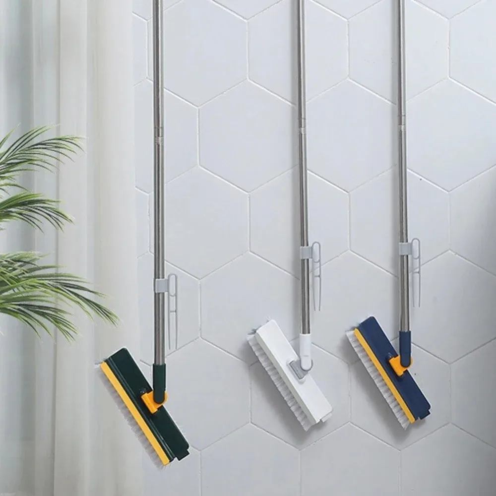 Hochwertige 5-in-1-Bodenpeelingbürste aus Kunststoff, verstellbares Kehrartefakt, rotierende Spaltpeeling-Schaber, Toilette – Detail 11